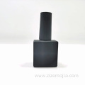 Black empty 10ml square frosted nail polish bottle